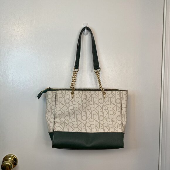 Calvin Klein Green and white shoulder bag - Picture 8 of 13